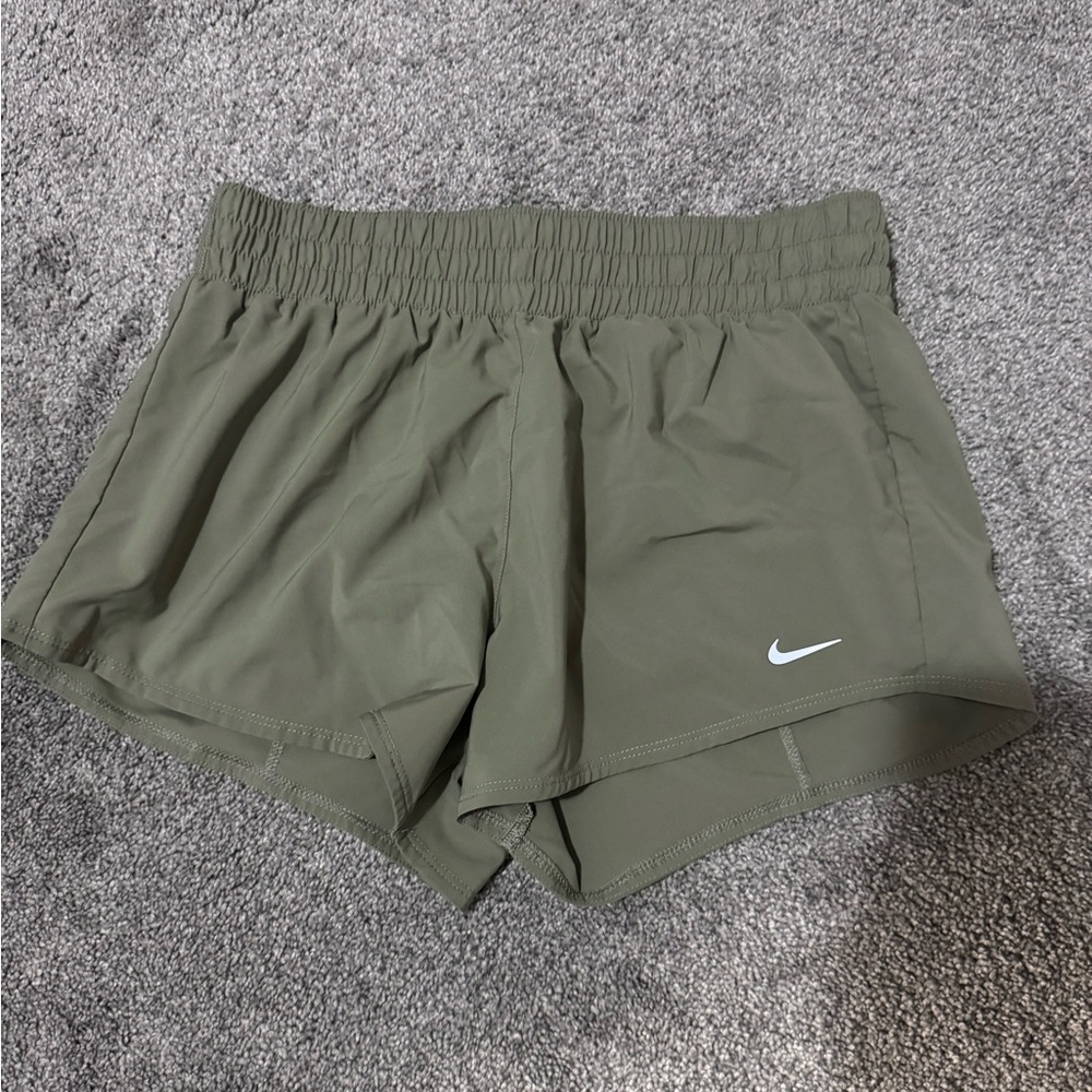Nike Women's Dri-Fit Shorts - Olive - Sz. M